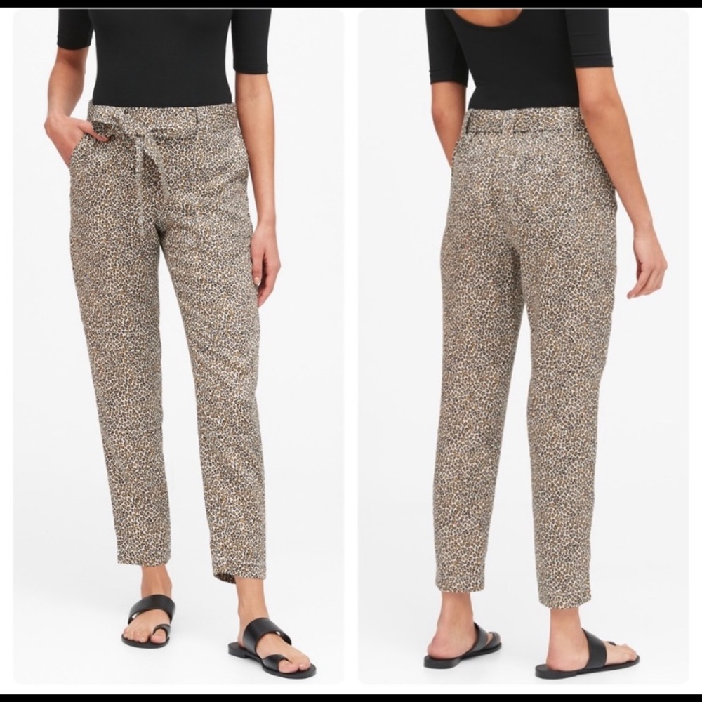 NWOT Banana republic leopard print slacks size medium